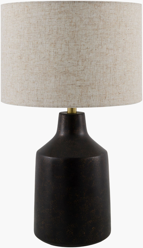 Livabliss Foreman Cement Base Table Lamp with Linen Shade for Warm Ambient Cottage Lighting FMN-001
