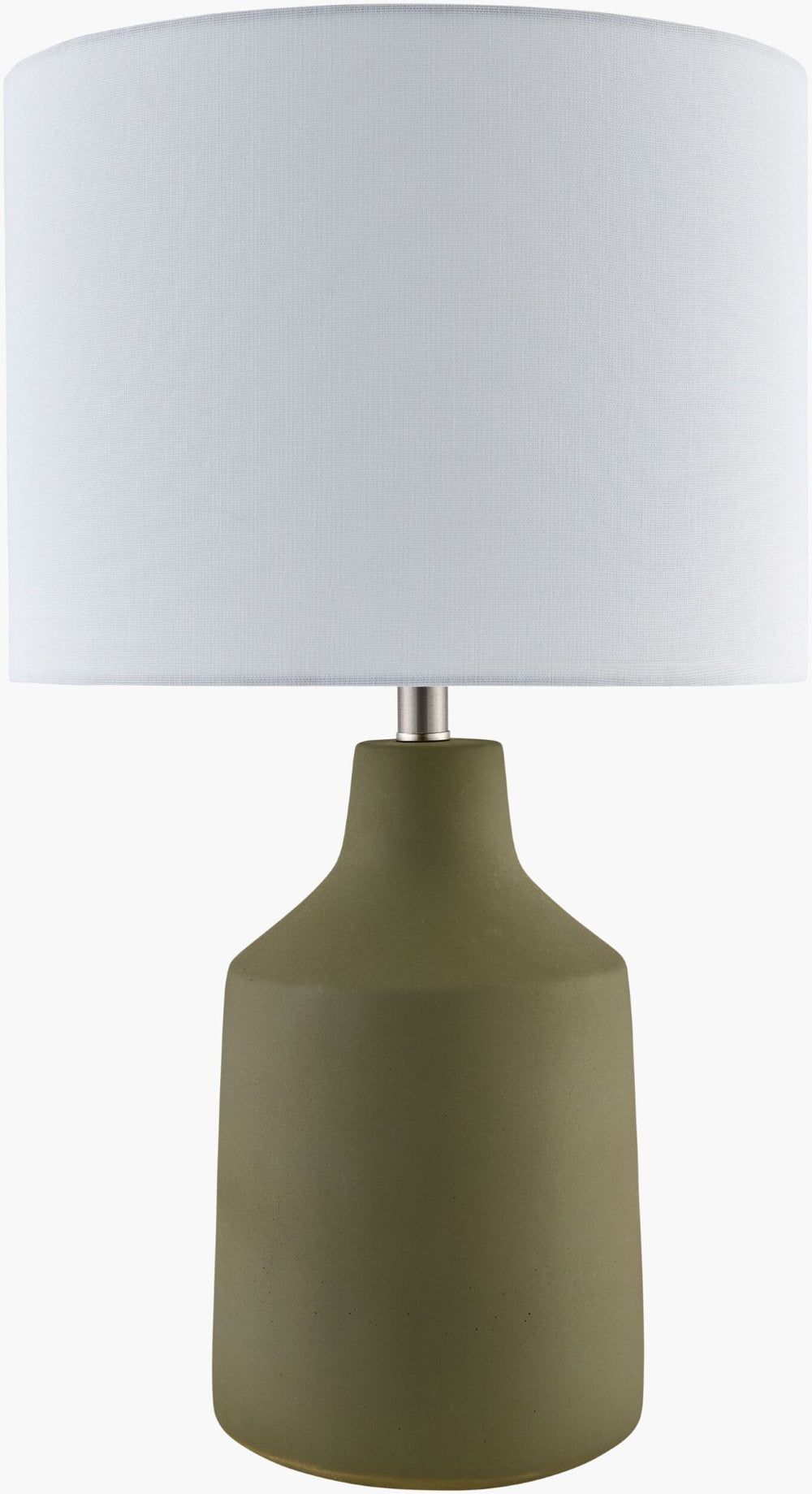 Livabliss Foreman Cement Base Accent Lamp with Linen Shade for Farmhouse or Cottage Decor FMN-003