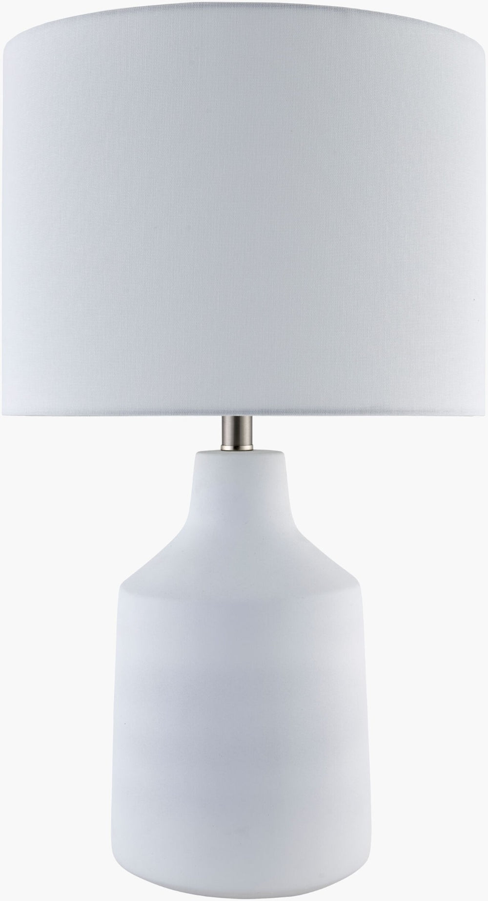 Livabliss Foreman Cement Body Linen Shade Accent Table Lamp for Cottage Farmhouse Decor FMN-007