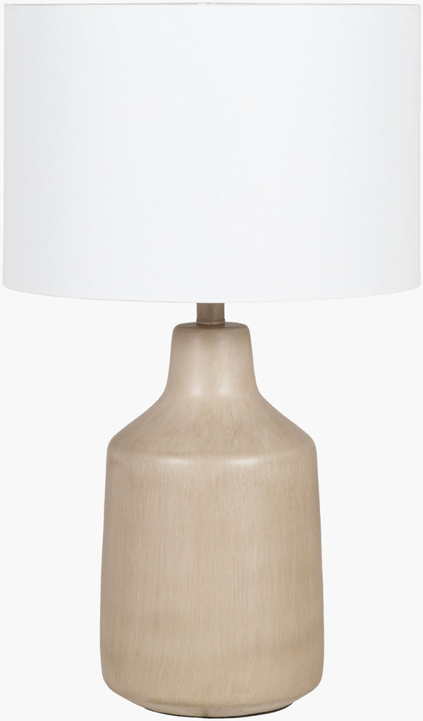 Livabliss Foreman Resin Table Lamp with Beige Linen Shade for Entryway or Bedroom Decor FMN200-TBL