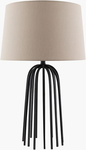 Livabliss Fermo Iron Table Lamp with Linen Shade Warm Ambient Glow for Traditional Rooms FMO-001