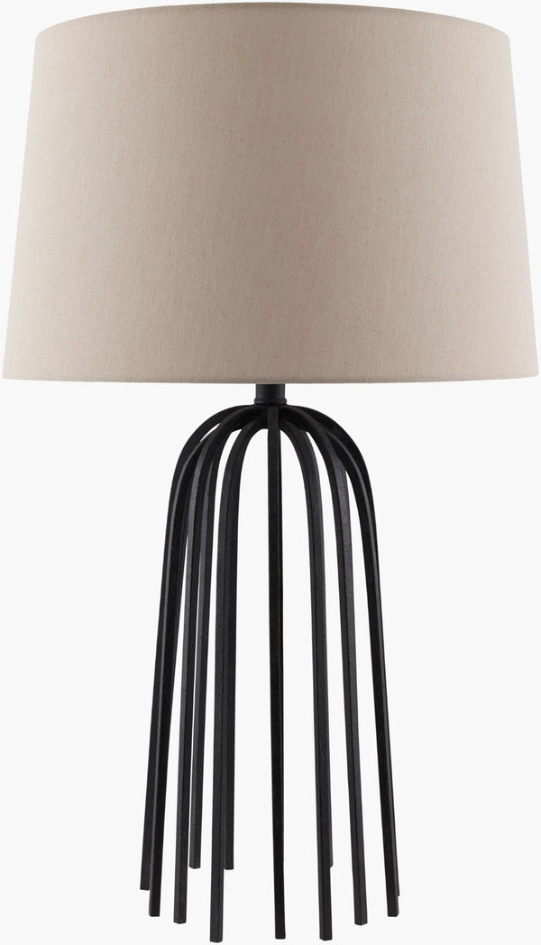 Livabliss Fermo Iron Table Lamp with Linen Shade Warm Ambient Glow for Traditional Rooms FMO-001