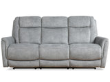 Parker House Linus - Hudson Grey Power Reclining Sofa And Two Recliners Grey 100% Polyester (S) Mlin-311phz-hgy