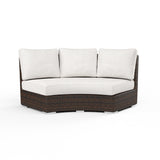 Montecito Curved Loveseat in Canvas Flax w/ Self Welt SW2501-CRV-FLX-STKIT Sunset West