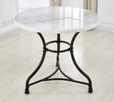 Steve Silver Claire White Marble Top Round CR340T