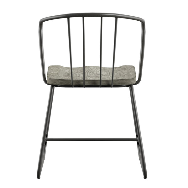 Homelegance By Top-Line Clementine Iron and Grey Finish Dining Chairs (Set of 2) Grey Iron