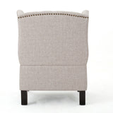 Christopher Knight Home® - Noble House - Laird Traditional Winged Beige Fabric Accent Chair