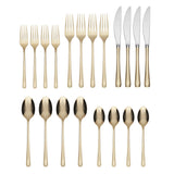 Lenox Cambridge Samantha Gold 20-Piece Flatware Set Metallic, GOLD METAL 297520R