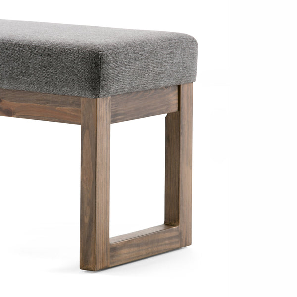 English Elm Milltown Large Grey Ottoman Bench - Versatile Entryway Seating, Plush Comfort & Stylish Design B136P158197