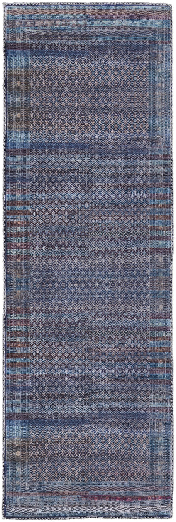 Feizy Rugs Voss Collection Bold Transitional Rug: Vibrant Colors & Distinctive Patterns For Any Living Space Blue,Tan,Pink Polyester Vos39h7faqumlti7a