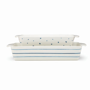 Lenox Blue Bay Rectangular Bakers 2-Piece Set Multi, WHITE STONEWARE 894648