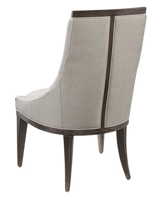 A.R.T. Furniture Geode Gem Sling Dining Chair - Contemporary Comfort With Kona Finish And Stylish Exposed Wood Details Gray, Brown Pine Solids And Flat Cut Oak Veneers 238204-2303