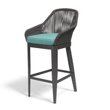 Milano Barstool in Dupione Celeste w/ Self Welt SW4101-7B-8067 Sunset West