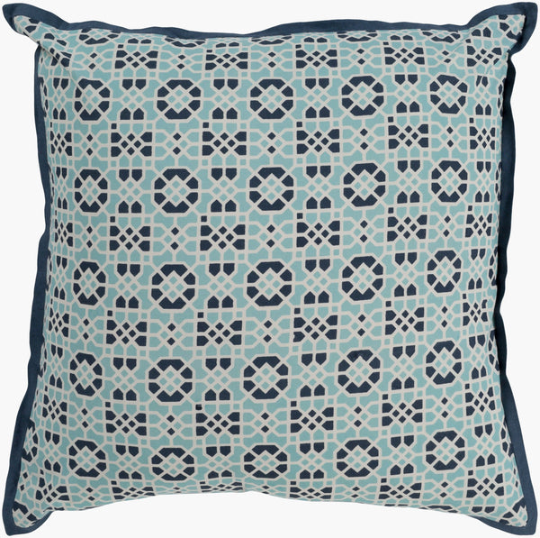 Surya Francesco 20" X 20" Global-inspired Accent Pillow – Elegant Cotton Decor For Charming Home Spaces Blue Cotton,Cotton Fnc004-1818