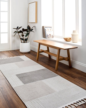 Livabliss Finland Machine Woven Polyester Area Rug Low Pile Neutral Design for Any Room FND2307-9212
