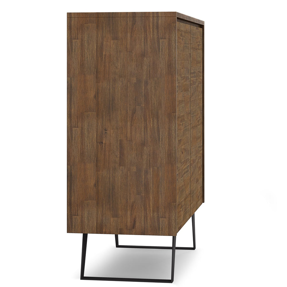 English Elm Lowry Medium Storage Cabinet - Handcrafted Rustic Acacia Wood With Adjustable Shelves & Metal Accents B136P158859