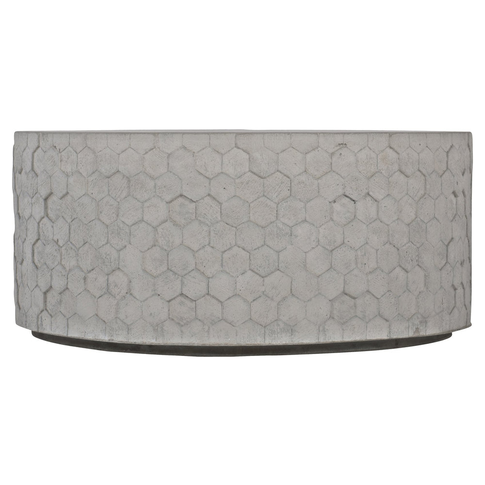 Bernhardt Bernhardt Honeycomb Round Cocktail Table — Cast Concrete, Sculptural Cylinder Form, Durable Centerpiece 386016