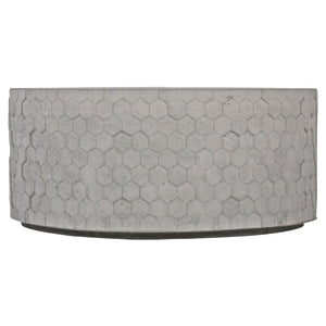 Bernhardt Bernhardt Honeycomb Round Cocktail Table — Cast Concrete, Sculptural Cylinder Form, Durable Centerpiece 386016