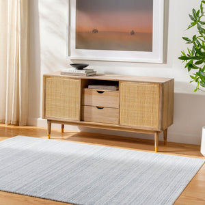 Surya Fresno Handmade Rug - 2' X 3' Eco-friendly Cottage Chic Design For Cozy Farmhouse Living Pale Blue Recycled Pet Yarn Fno2304-23