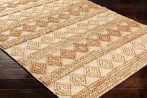 Surya Farmhouse Naturals 2' X 3' Handmade Jute Rug - Rustic Charm & Cozy Vibes For Your Home Decor Beige Jute,Cotton Fns2301-268