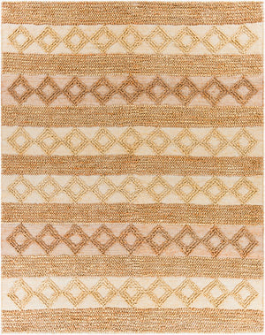 Surya Farmhouse Naturals 2' X 3' Handmade Jute Rug - Rustic Charm & Cozy Vibes For Your Home Decor Beige Jute,Cotton Fns2301-23
