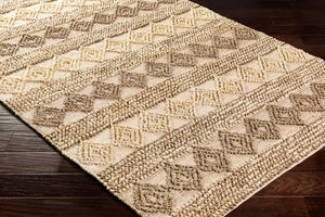 Surya Farmhouse Naturals 2' X 3' Handmade Jute Rug - Rustic Charm & Cozy Vibes For Your Home Decor Brown Jute,Cotton Fns2302-810
