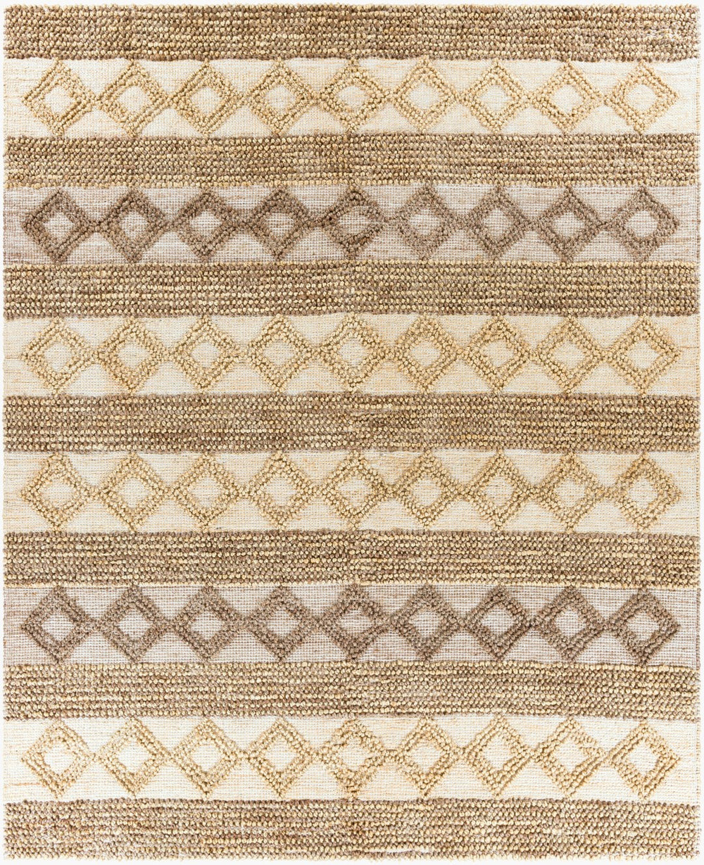 Surya Farmhouse Naturals 2' X 3' Handmade Jute Rug - Rustic Charm & Cozy Vibes For Your Home Decor Brown Jute,Cotton Fns2302-810