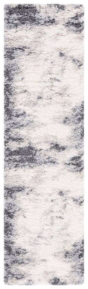 Safavieh Fontana 834 Power Loomed Shag & Flokati Rug Ivory / Grey 6'-7" x 9'