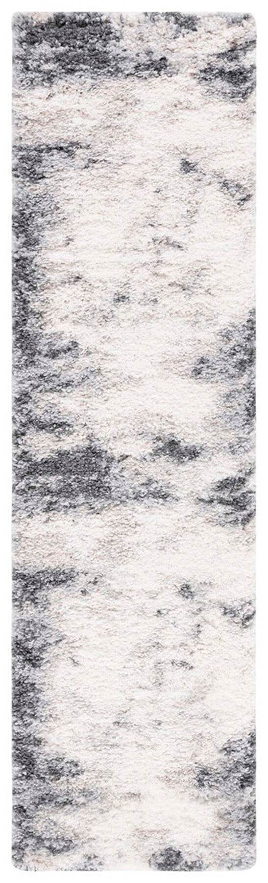 Safavieh Fontana 834 Power Loomed Shag & Flokati Rug Ivory / Grey 6'-7" x 9'