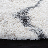 Safavieh Fontana Shag 848 FNT848 Power Loomed Shag & Flokati Rug Ivory / Grey FNT848A-2