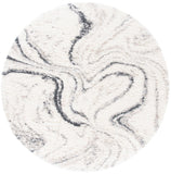 Safavieh Fontana Shag 848 FNT848 Power Loomed Shag & Flokati Rug Ivory / Grey FNT848A-2