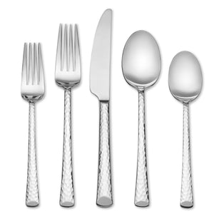 Lenox Hampton Forge Vale Hammered 20 Piece Flatware Set Metallic, STAINLESS METAL SFF18N20SB