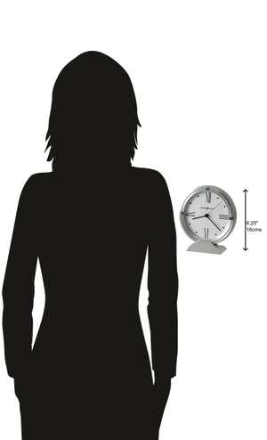 Hekman Furniture 645671 Simon Ii Tabletop Clock - Elegant Brushed Aluminum Finish With Roman Numerals For Home Office  Simon Ii Tabletop Clock 645671