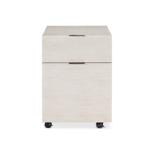 Bernhardt Bernhardt Weathered Bone Alesio File Cabinet – Rustic Modern Oak, Nickel Hardware, Locking Casters, Legal-Friendly Storage D15504
