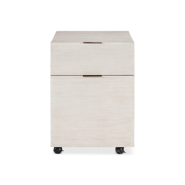 Bernhardt Bernhardt Weathered Bone Alesio File Cabinet – Rustic Modern Oak, Nickel Hardware, Locking Casters, Legal-Friendly Storage D15504