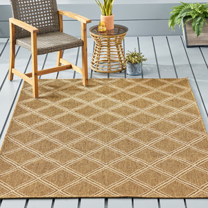 English Elm Christopher Knight Home® - RUG Natural Brown Polypropylene Area Rug 63x84in Low 4mm Pile Durable Easy-Care No Assembly Needed 72334.00