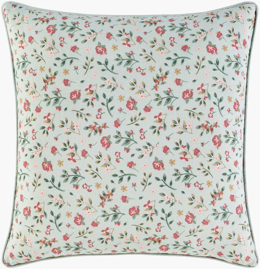 Surya Floret 20" Rustic Accent Pillow - Cozy Cotton Design For Stylish Home Decor & Comfy Vibes Rose Cotton,Cotton Foe002-2020d