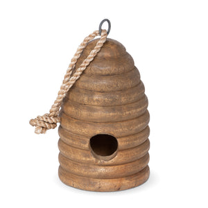 Carved Wood Beehive Birdhouse, Hanging EGG36111 Park Hill