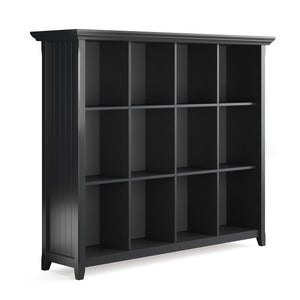 English Elm Acadian 12-Cube Storage Unit - Handcrafted Solid Wood In Sleek Black Finish For Versatile Style B136P158284