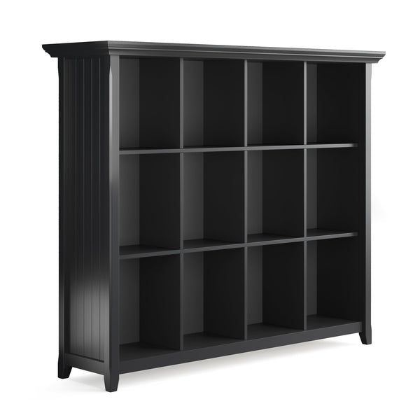 English Elm Acadian 12-Cube Storage Unit - Handcrafted Solid Wood In Sleek Black Finish For Versatile Style B136P158284