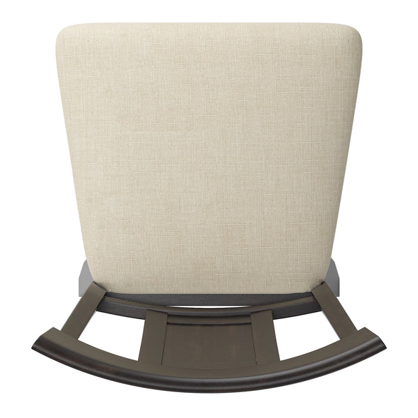 Homelegance By Top-Line Juliette Panel Back Wood Swivel Bar Stool Black Rubberwood