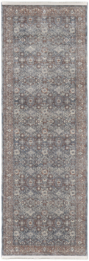 Feizy Rugs Marquette Elegant Power-loomed Rug With Traditional Persian Motifs - Stain Resistant And Durable Blue,Red Polyester,Acrylic Mrq39gtfblursti8a