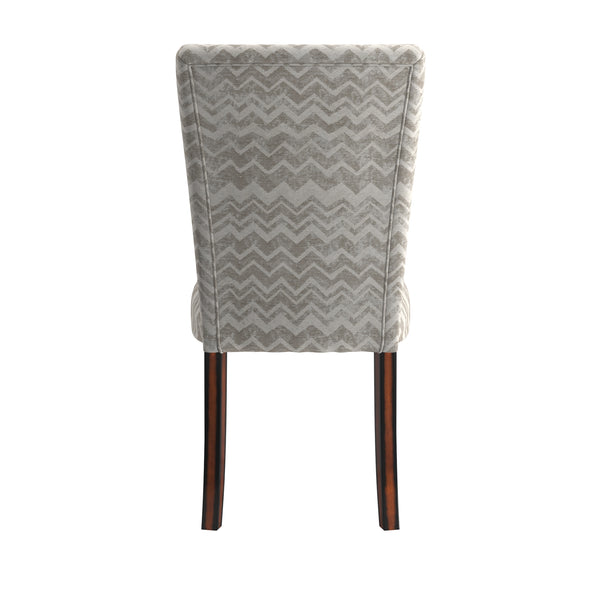 Homelegance By Top-Line Harmonn Print Parsons Dining Side Chairs (Set of 2) Espresso Rubberwood