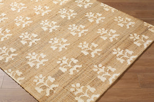 Livabliss Fiorina Handwoven Jute Wool Flatweave Rug for Entryway or Minimalist Living Spaces Ivory 5' x 7'6" FON2300-576