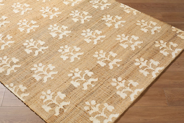 Livabliss Fiorina Handwoven Jute Wool Flatweave Rug for Entryway or Minimalist Living Spaces Ivory 5' x 7'6" FON2300-576