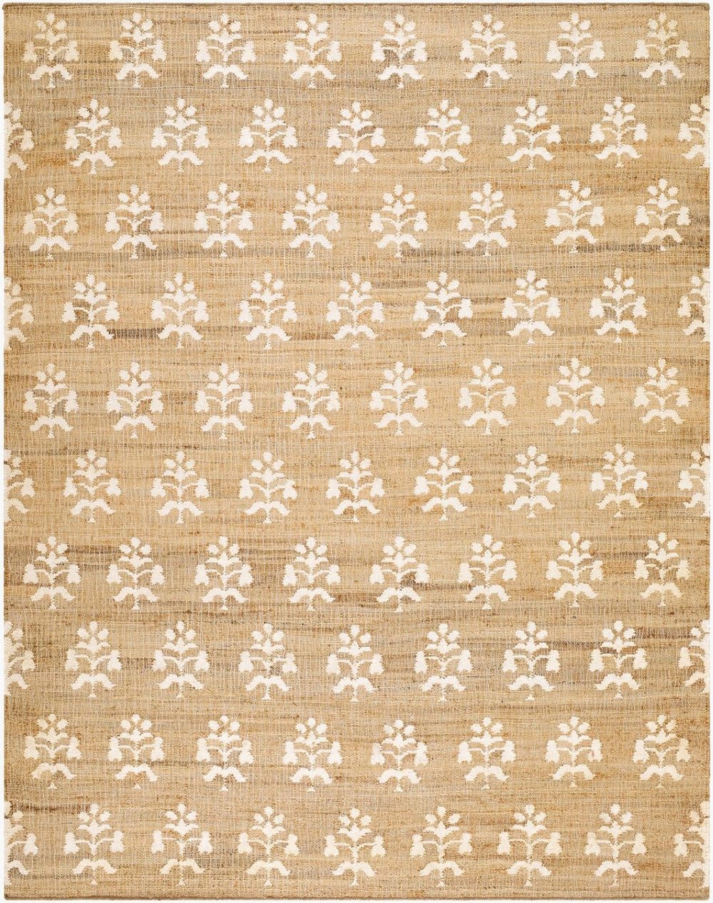 Livabliss Fiorina Handwoven Jute Wool Flatweave Rug for Entryway or Minimalist Living Spaces Ivory 5' x 7'6" FON2300-576