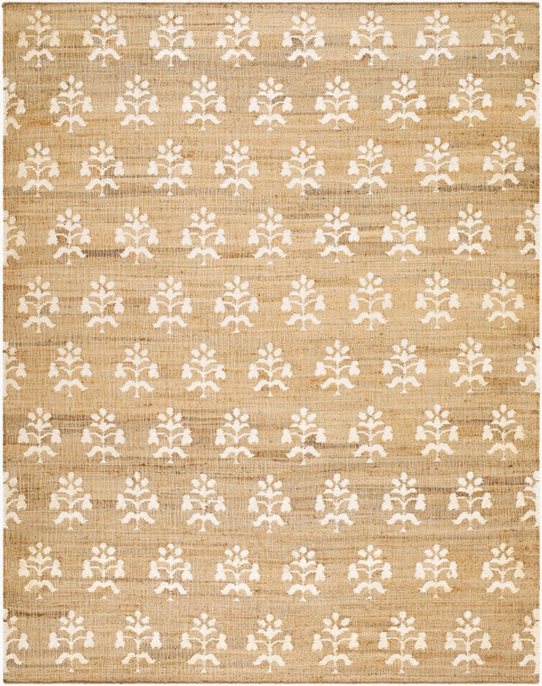 Livabliss Fiorina Handwoven Jute Wool Flatweave Rug for Entryway or Minimalist Living Spaces Ivory 5' x 7'6" FON2300-576