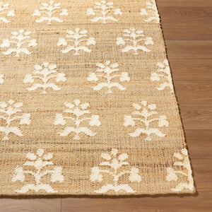 Livabliss Fiorina Handwoven Jute Wool Flatweave Rug for Entryway or Minimalist Living Spaces Ivory 5' x 7'6" FON2300-576