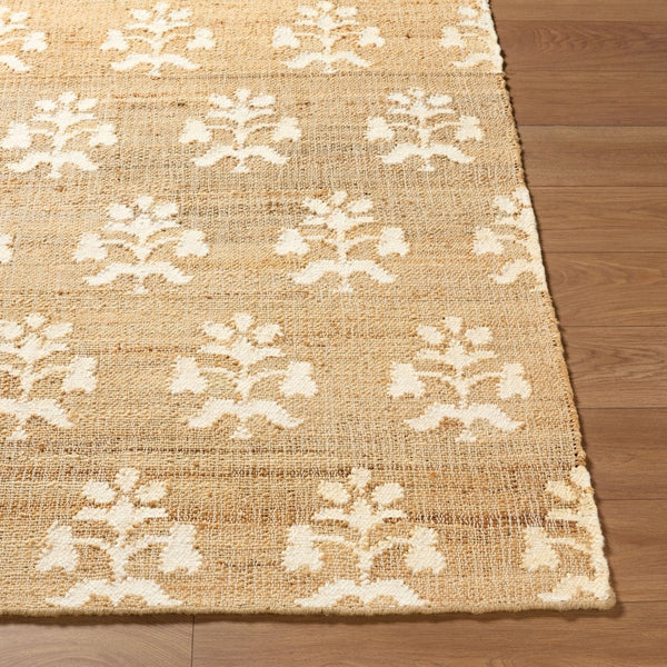Livabliss Fiorina Handwoven Jute Wool Flatweave Rug for Entryway or Minimalist Living Spaces Ivory 5' x 7'6" FON2300-576