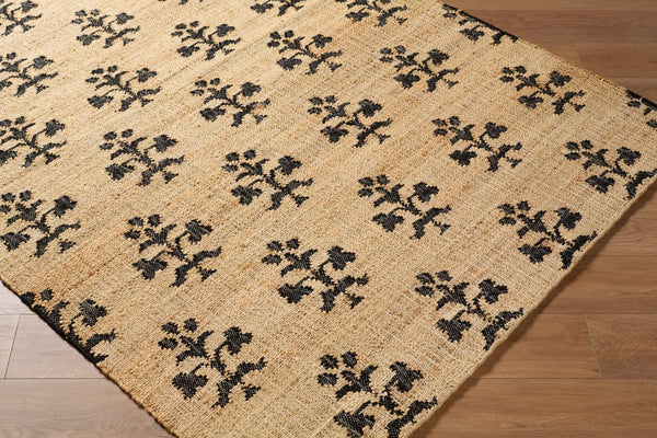Livabliss Fiorina Handwoven Jute Wool Flatweave Accent Rug for Entryway Bedside or Reading Nook Beige, Charcoa 9' x 12' FON2301-912